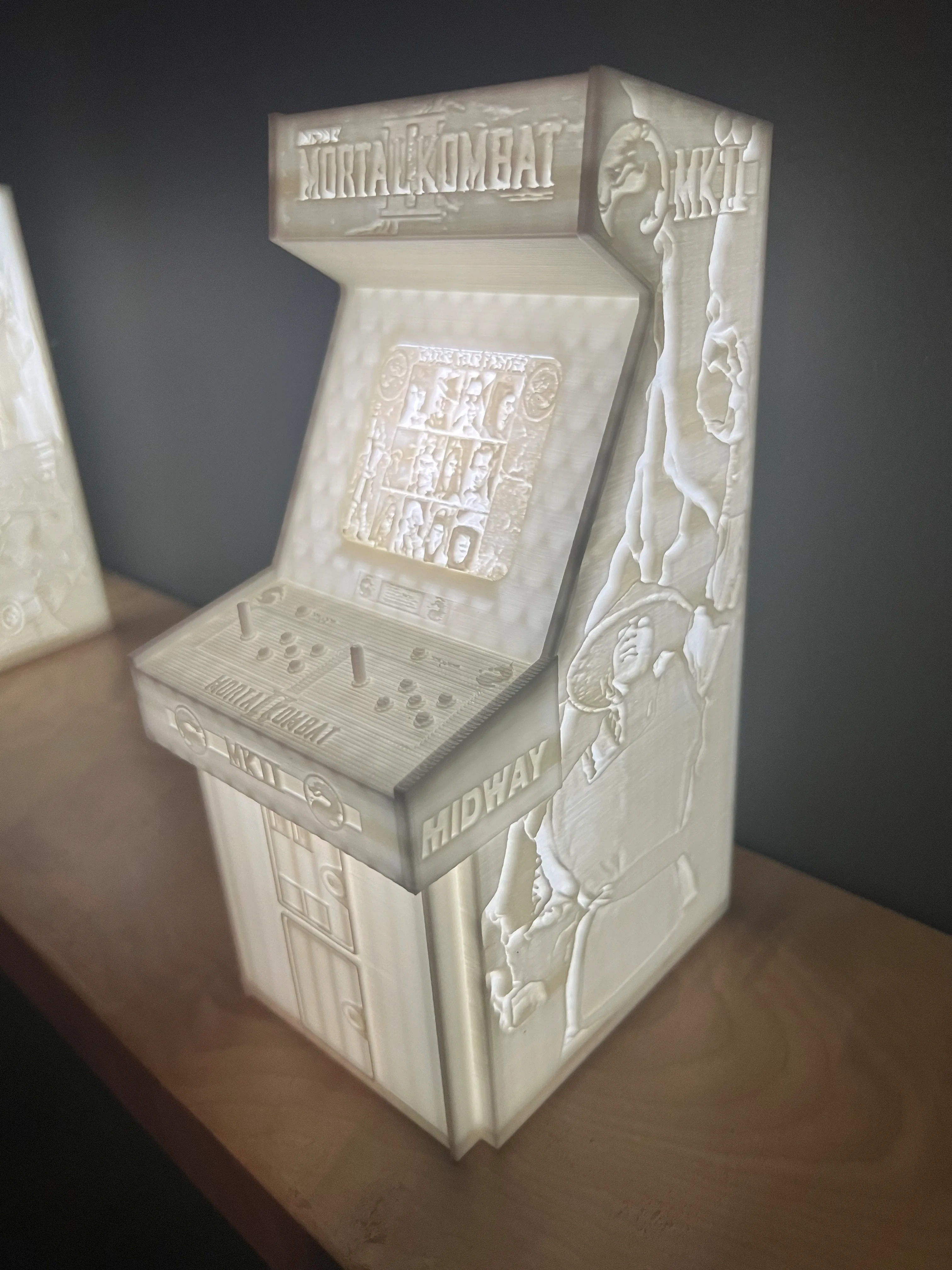 Mortal Kombat II Arcade Cabinet with Lithophane 3D print model_2