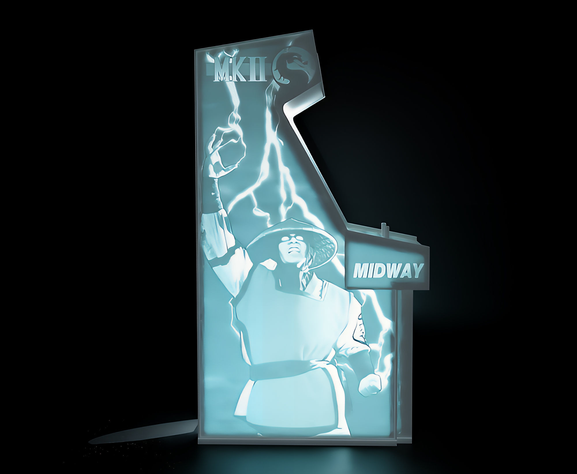 Mortal Kombat II Arcade Cabinet with Lithophane 3D print model_1