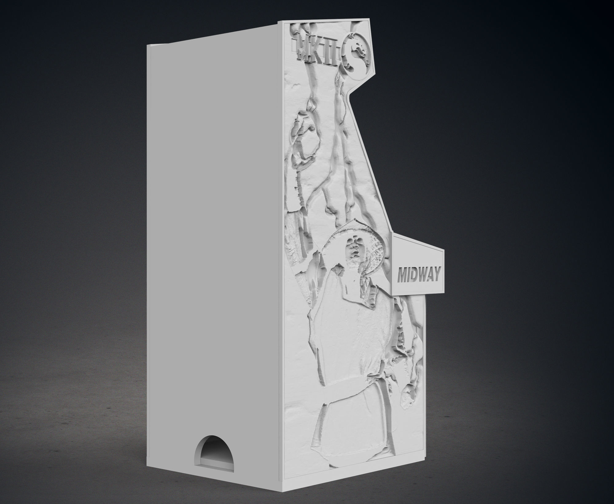 Mortal Kombat II Arcade Cabinet with Lithophane 3D print model_8