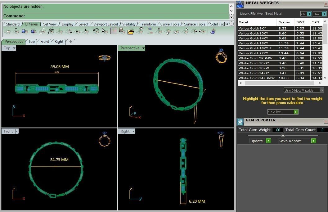 Chain Link High Jewelry Solitaire Diamond Bracelet 3dm stl 3D print model_3