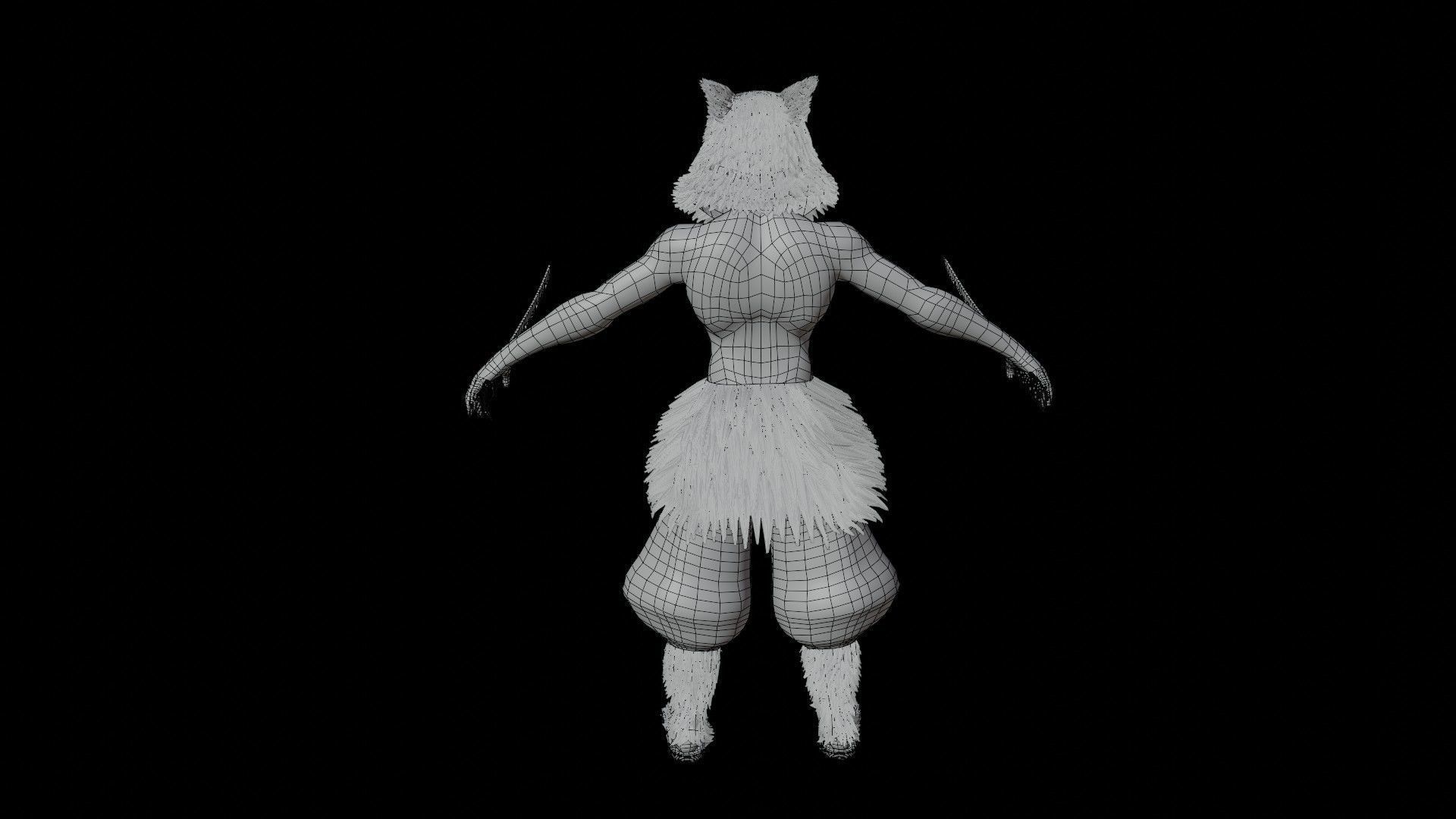 Inosuke from Demon slayer 3d model Rigged Low-poly 3D model_20