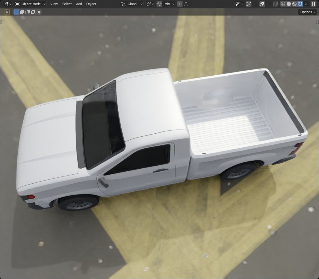 Chevrolet Silverado 2022 utility truck vechicle lowpoly Low-poly 3D model_6