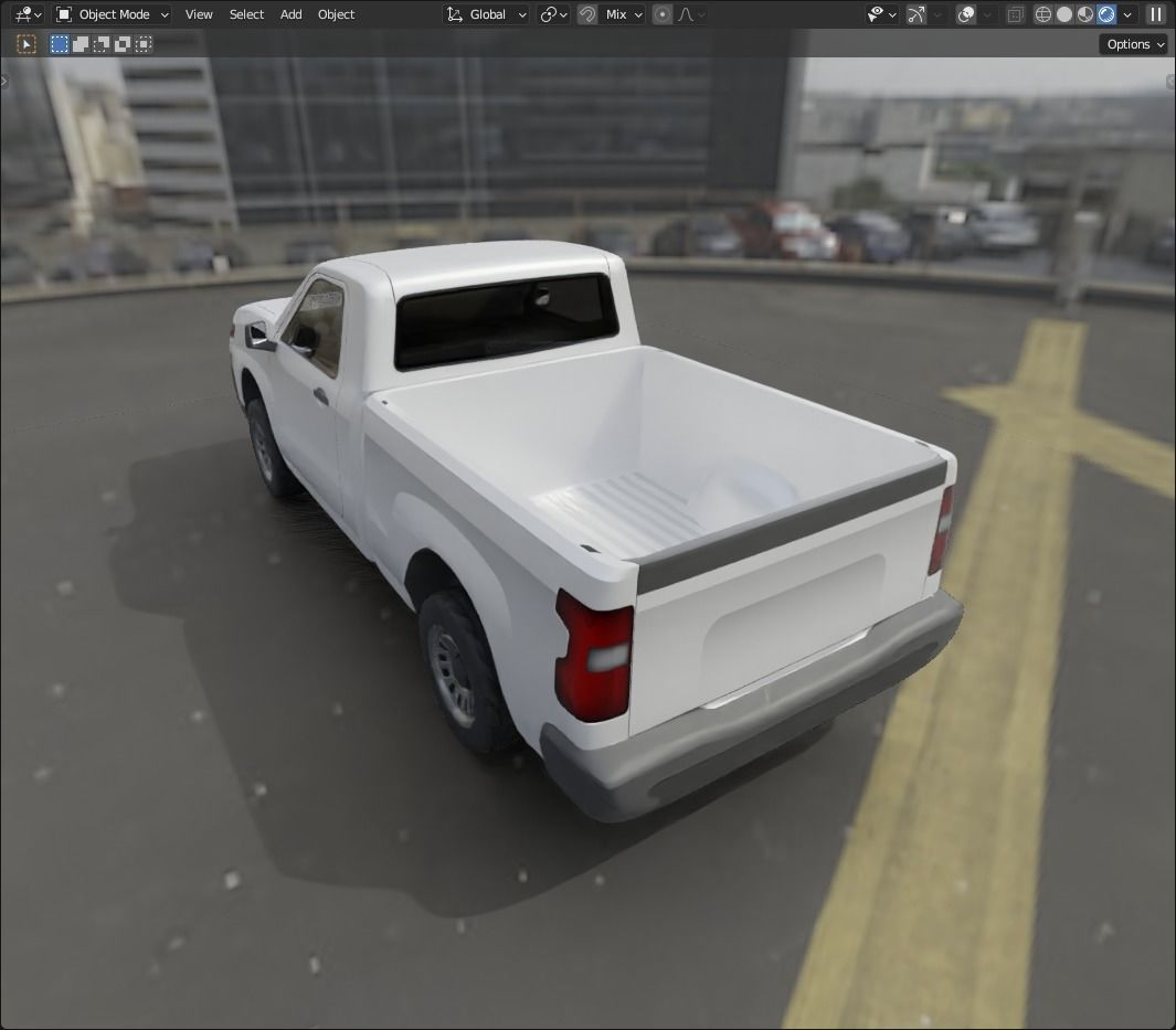 Chevrolet Silverado 2022 utility truck vechicle lowpoly Low-poly 3D model_4