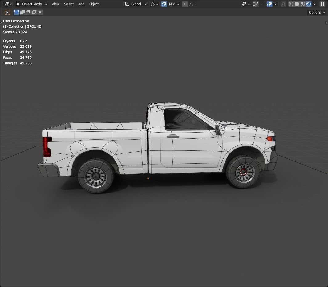 Chevrolet Silverado 2022 utility truck vechicle lowpoly Low-poly 3D model_3