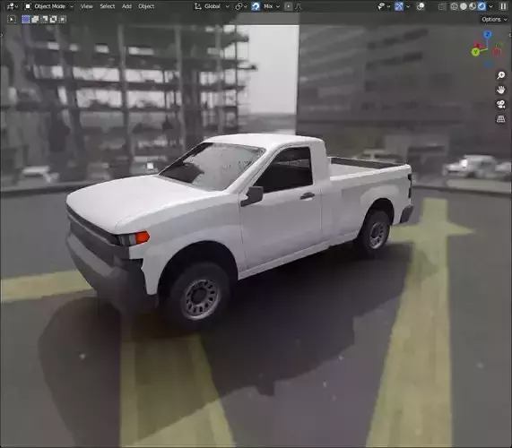 Chevrolet Silverado 2022 utility truck vechicle lowpoly Low-poly 3D model