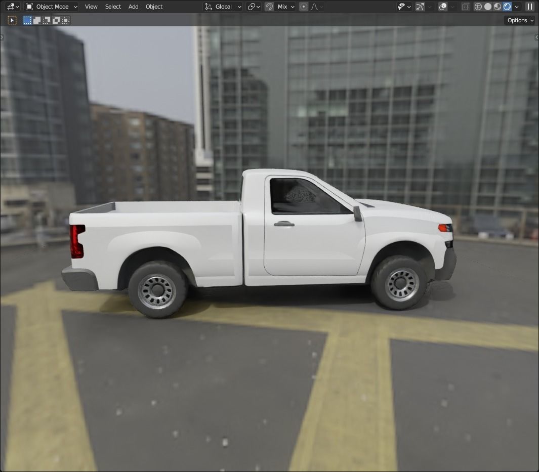 Chevrolet Silverado 2022 utility truck vechicle lowpoly Low-poly 3D model_2