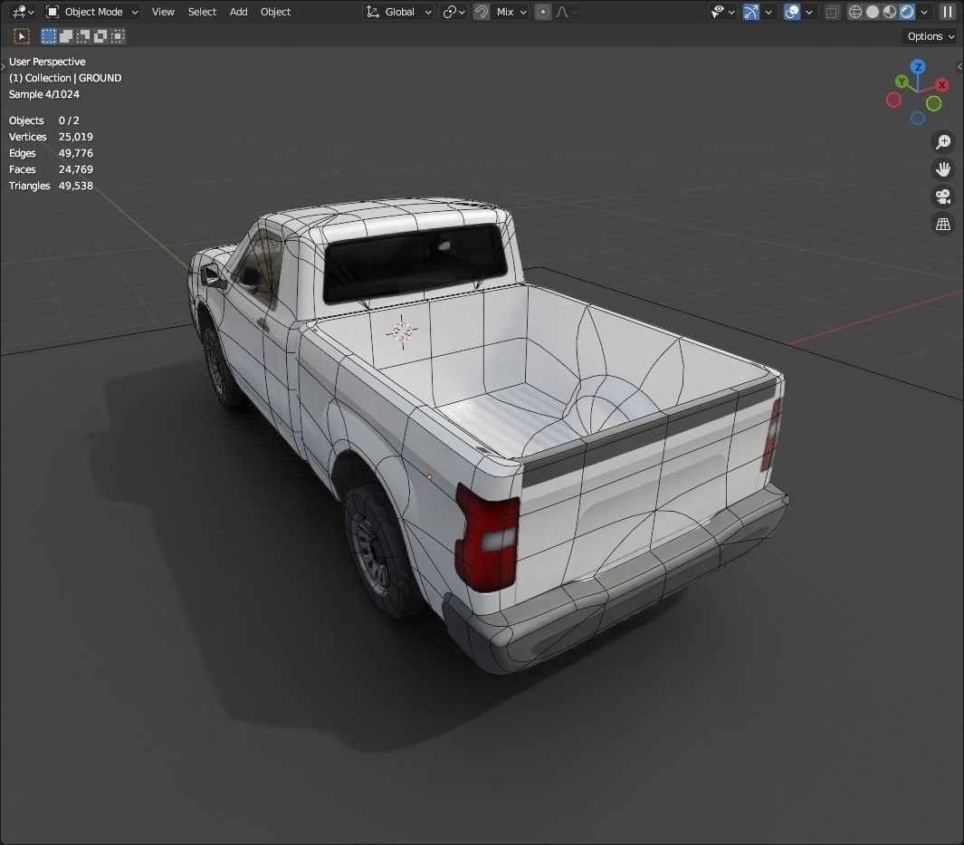 Chevrolet Silverado 2022 utility truck vechicle lowpoly Low-poly 3D model_5