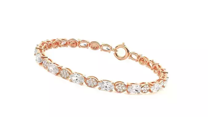 Tennis Bracelet High Jewelry Bracelet 3dm stl renders details  3D print model