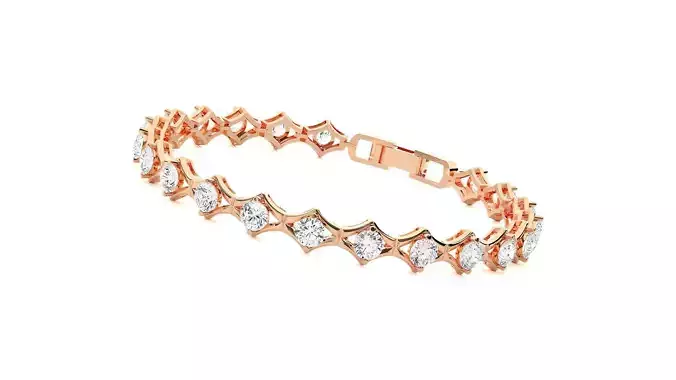 Tennis Bracelet High Jewelry 3dm stl renders details 3D print model