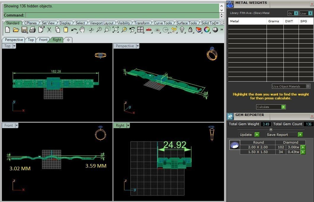 Letter G High Jewelry Diamond Bracelet 3dm stl renders details  3D print model_3