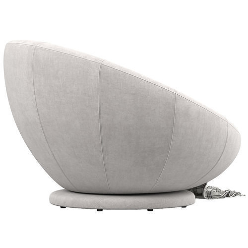 Lustre Velvet Light Gray Groovy Swivel 3D model 5