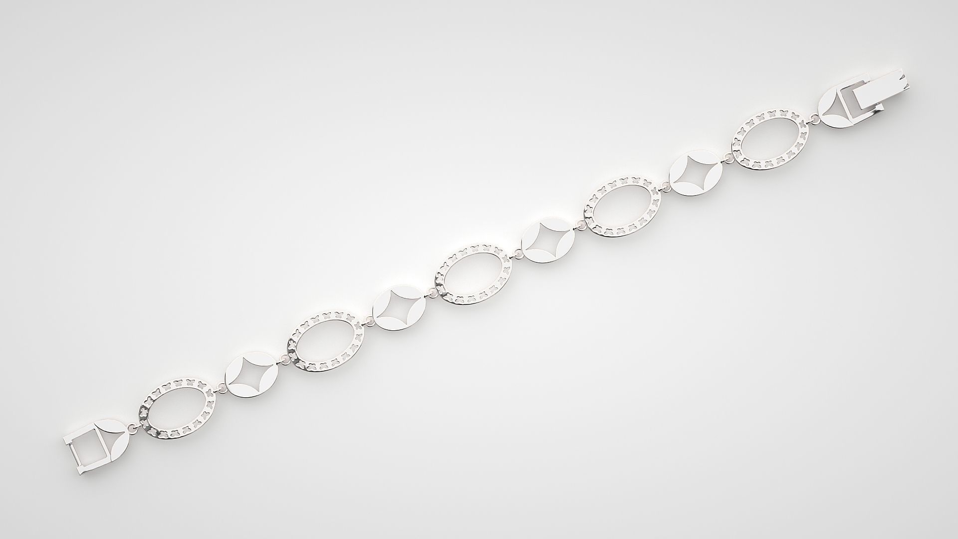 Butterfly High Jewelry Diamond Bracelet 3dm stl renders details 3D print model_9