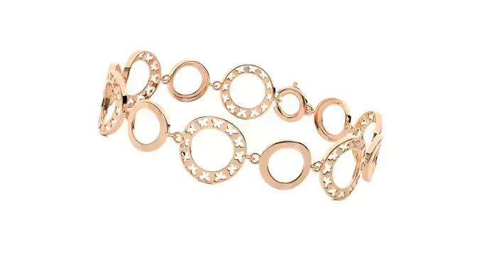 Butterfly High Jewelry Diamond Bracelet 3dm stl renders details 3D print model