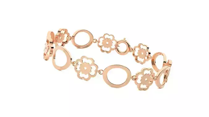 High Jewelry Diamond Bracelet 3dm stl renders details 