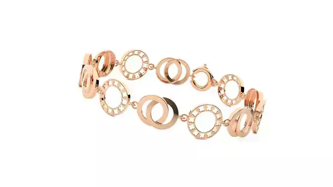 Butterfly Chain Link High Jewelry Diamond Bracelet 3dm stl 3D print model