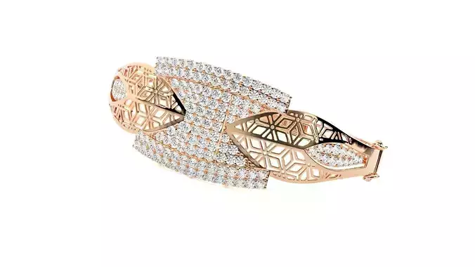 Ultra Vision Mesh Diamond Head High Jewelry Diamond Bracelet 3dm