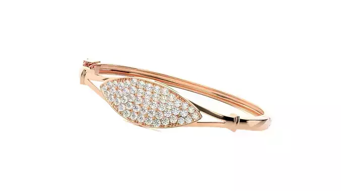 High Jewelry Diamond Head Bracelet 3dm stl renders details