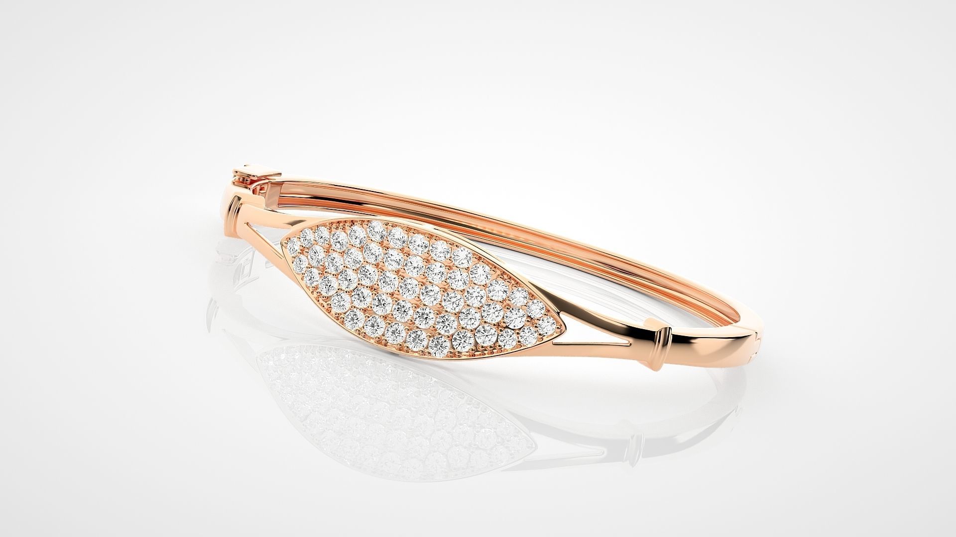 High Jewelry Diamond Head Bracelet 3dm stl renders details 3D print model_5