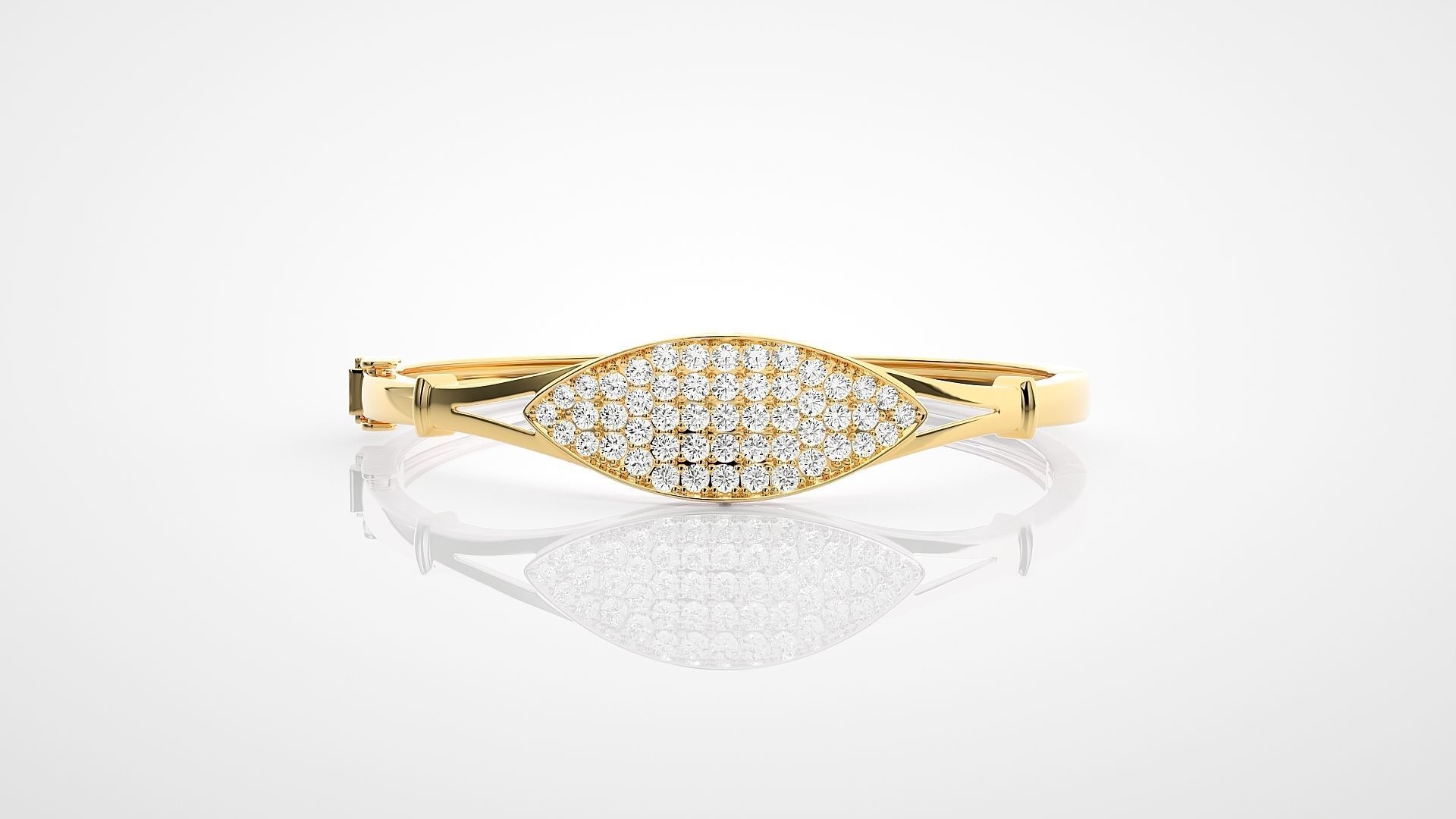 High Jewelry Diamond Head Bracelet 3dm stl renders details 3D print model_11