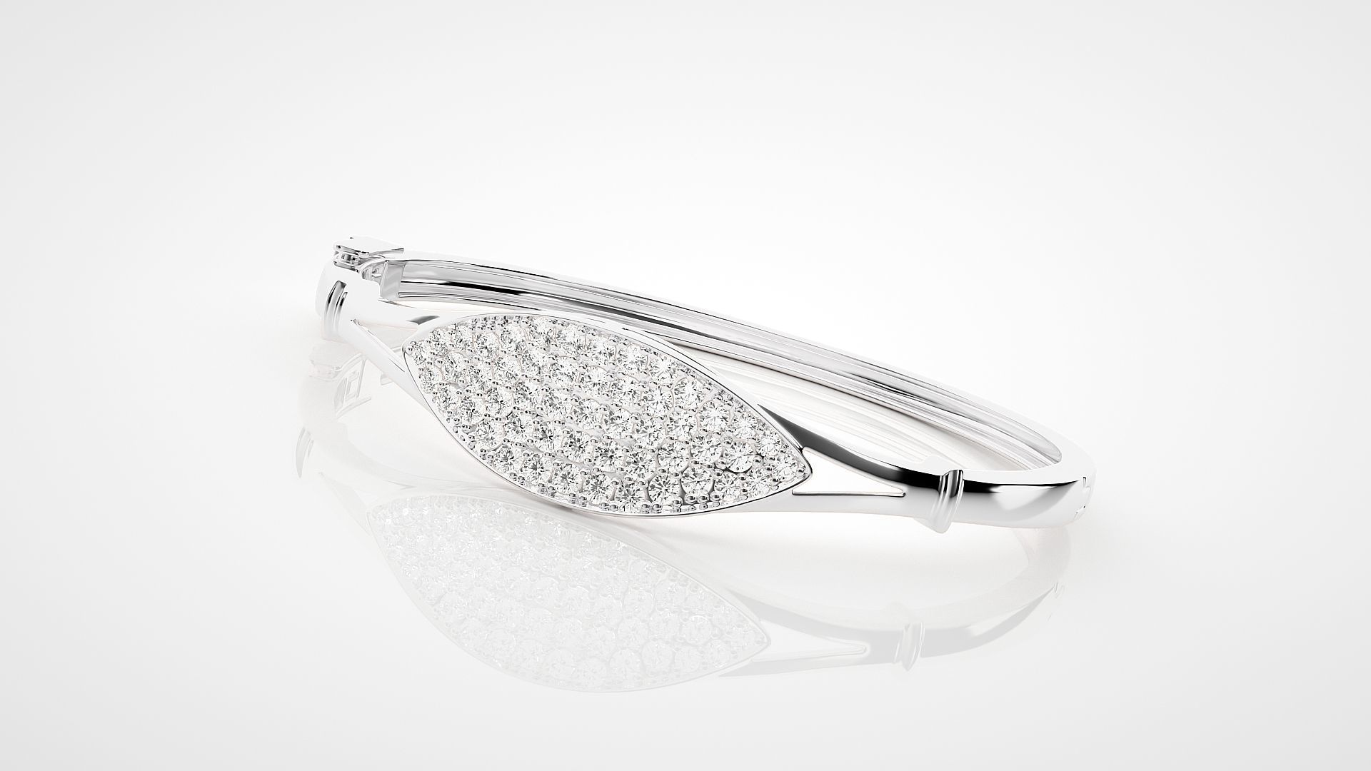 High Jewelry Diamond Head Bracelet 3dm stl renders details 3D print model_9