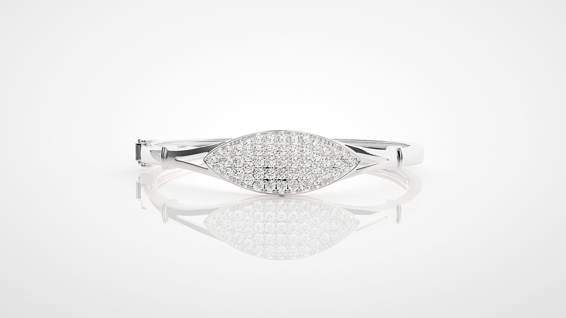 High Jewelry Diamond Head Bracelet 3dm stl renders details 3D print model_7