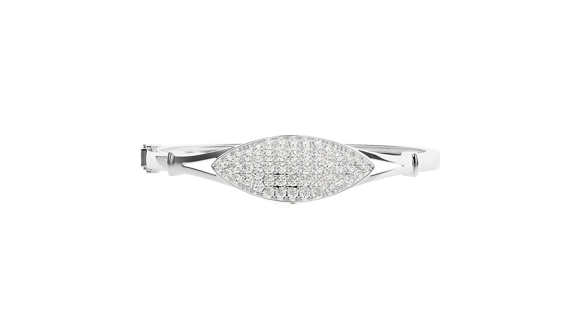 High Jewelry Diamond Head Bracelet 3dm stl renders details 3D print model_8