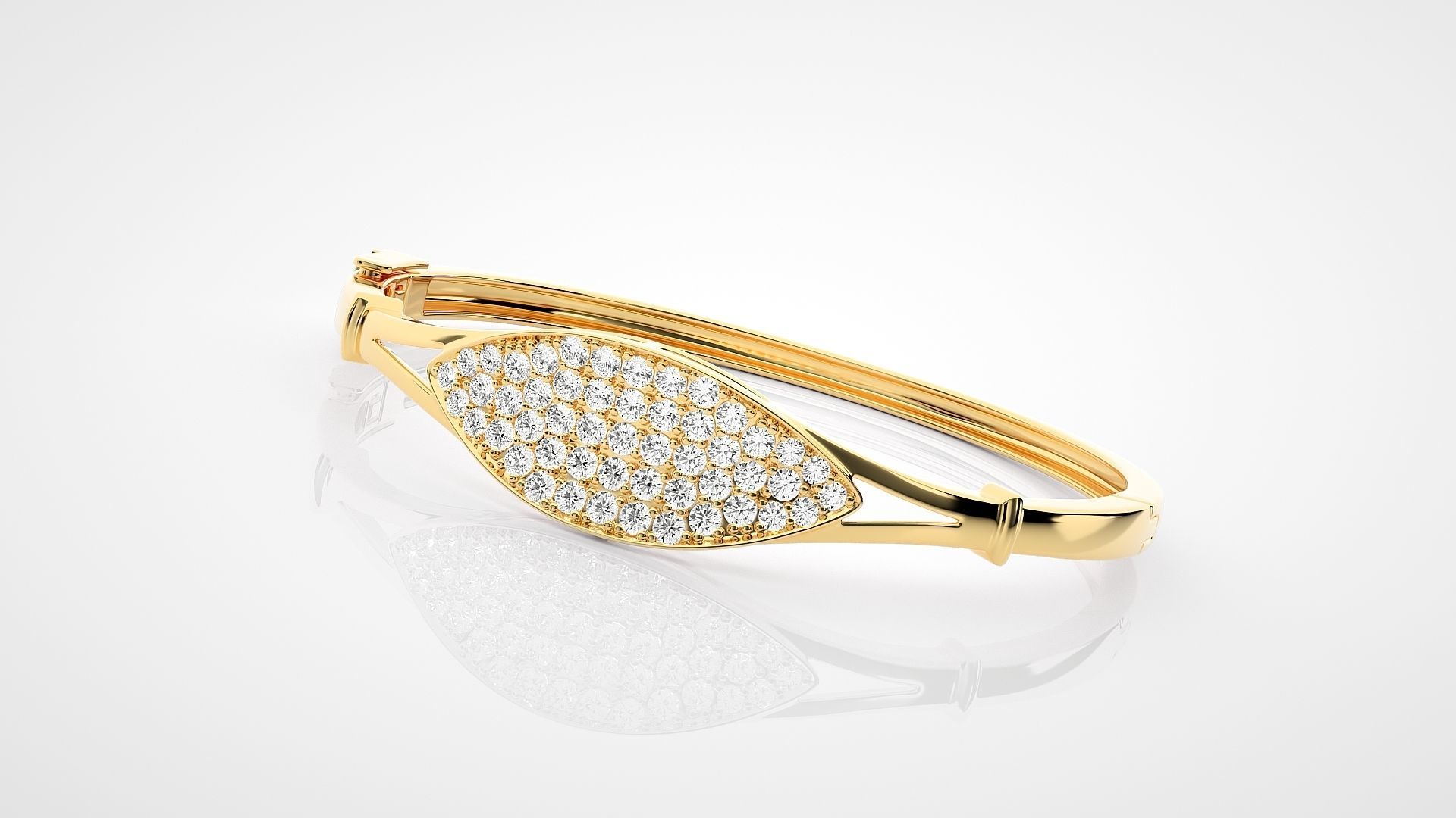 High Jewelry Diamond Head Bracelet 3dm stl renders details 3D print model_12