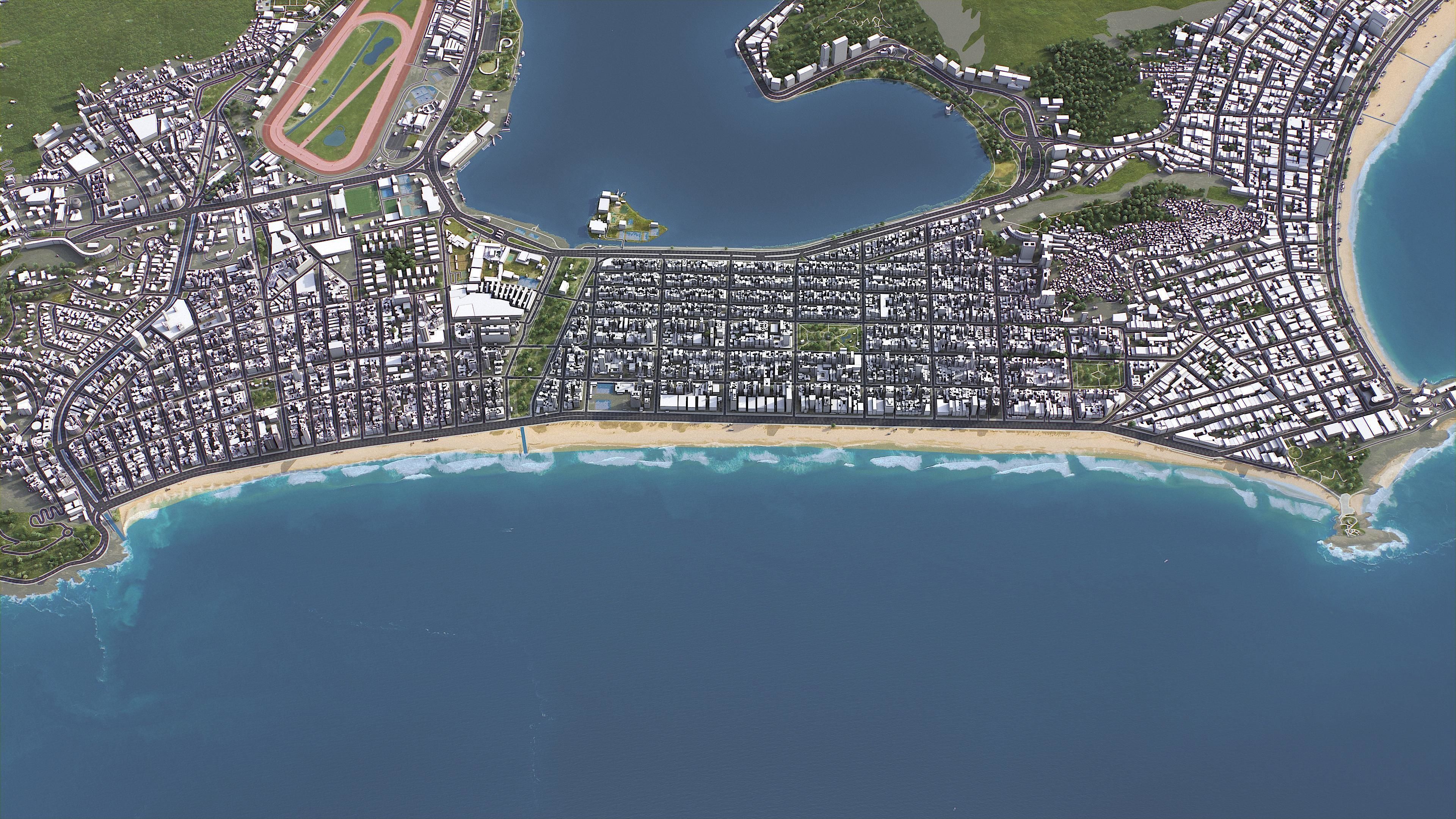 Ipanema - 3D City Model Low-poly 3D model_1