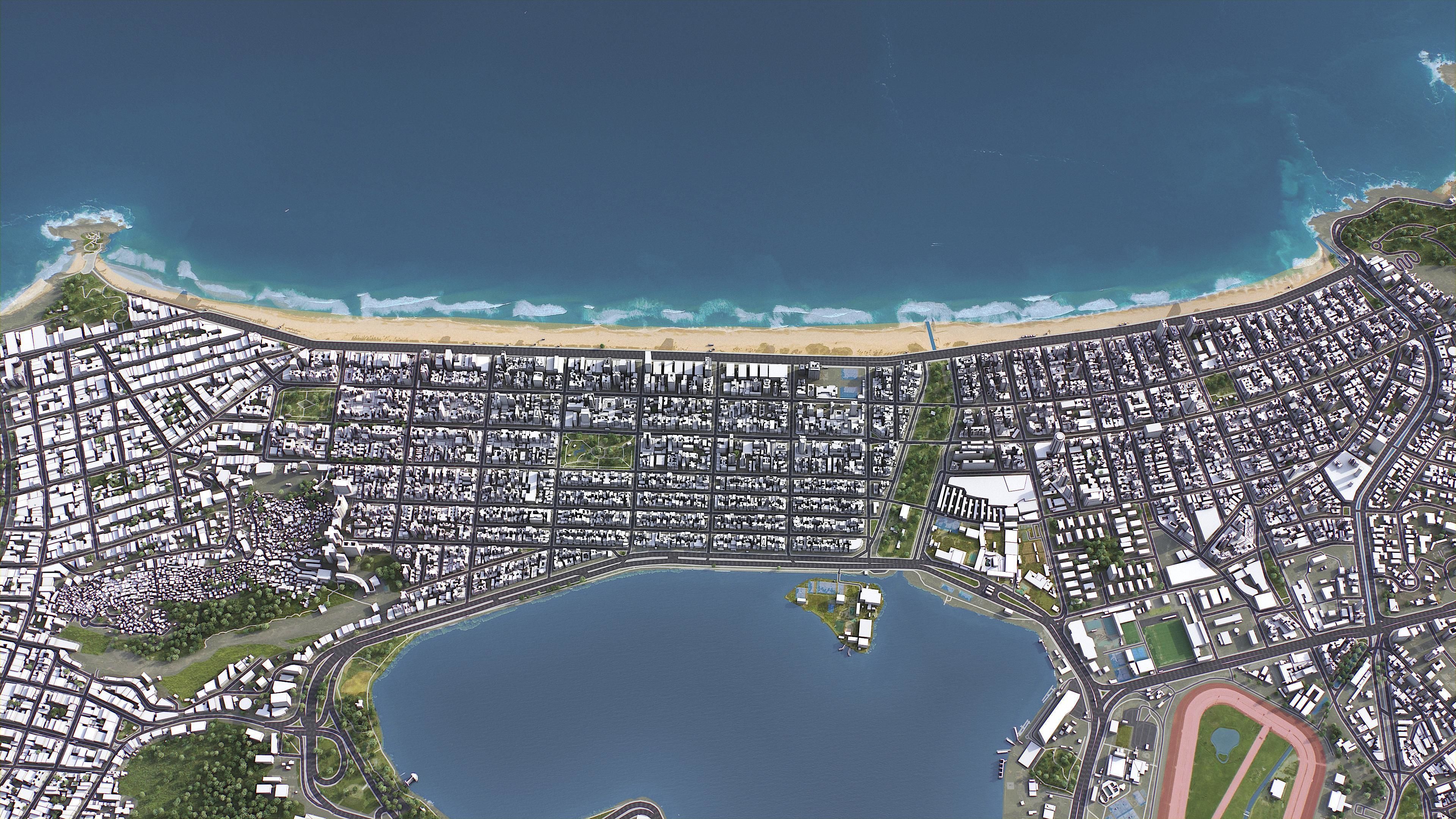 Ipanema - 3D City Model Low-poly 3D model_2