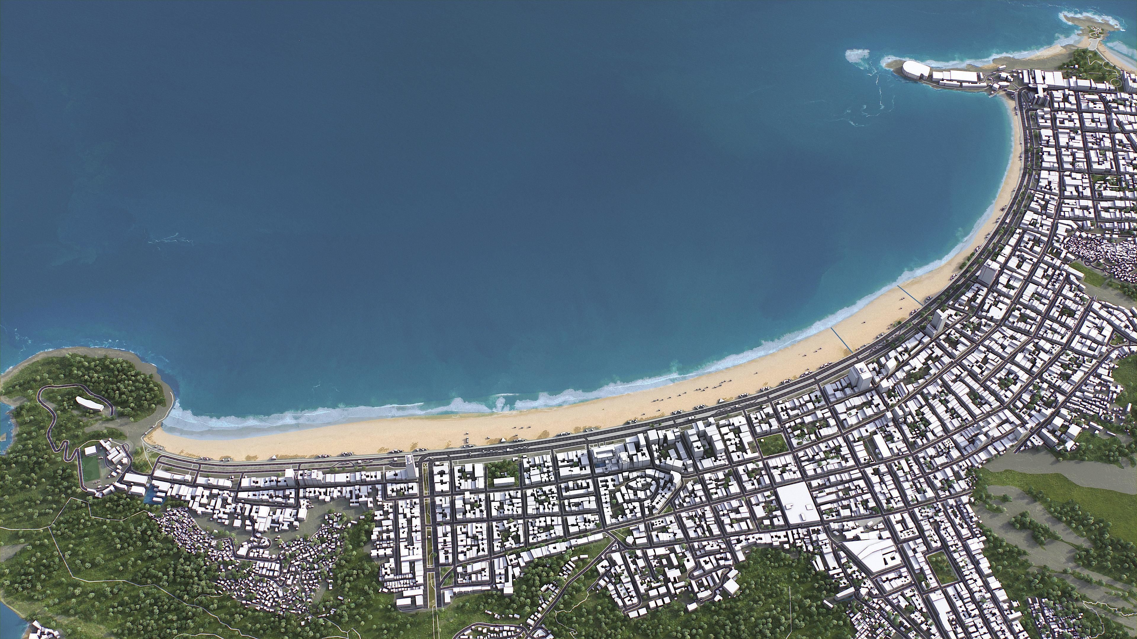 Copacabana - 3D City Model Low-poly 3D model_2