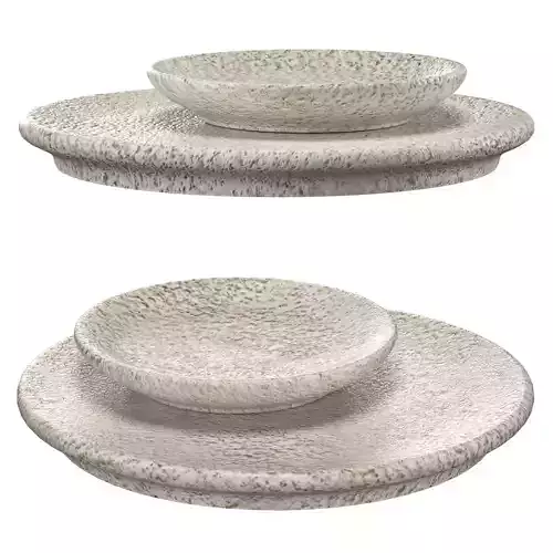 MARLOE MARLOE set of two glazed ceramic plates