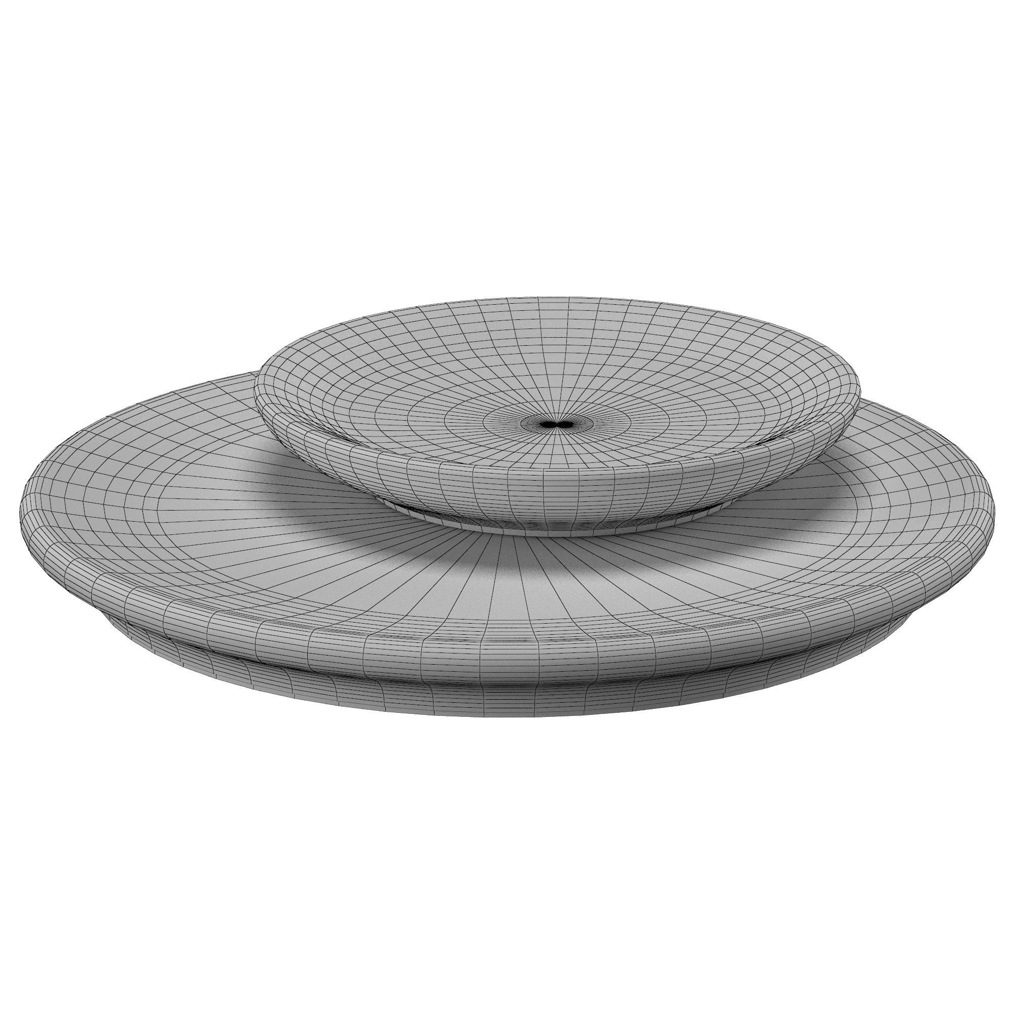 MARLOE MARLOE set of two glazed ceramic plates 3D model_4