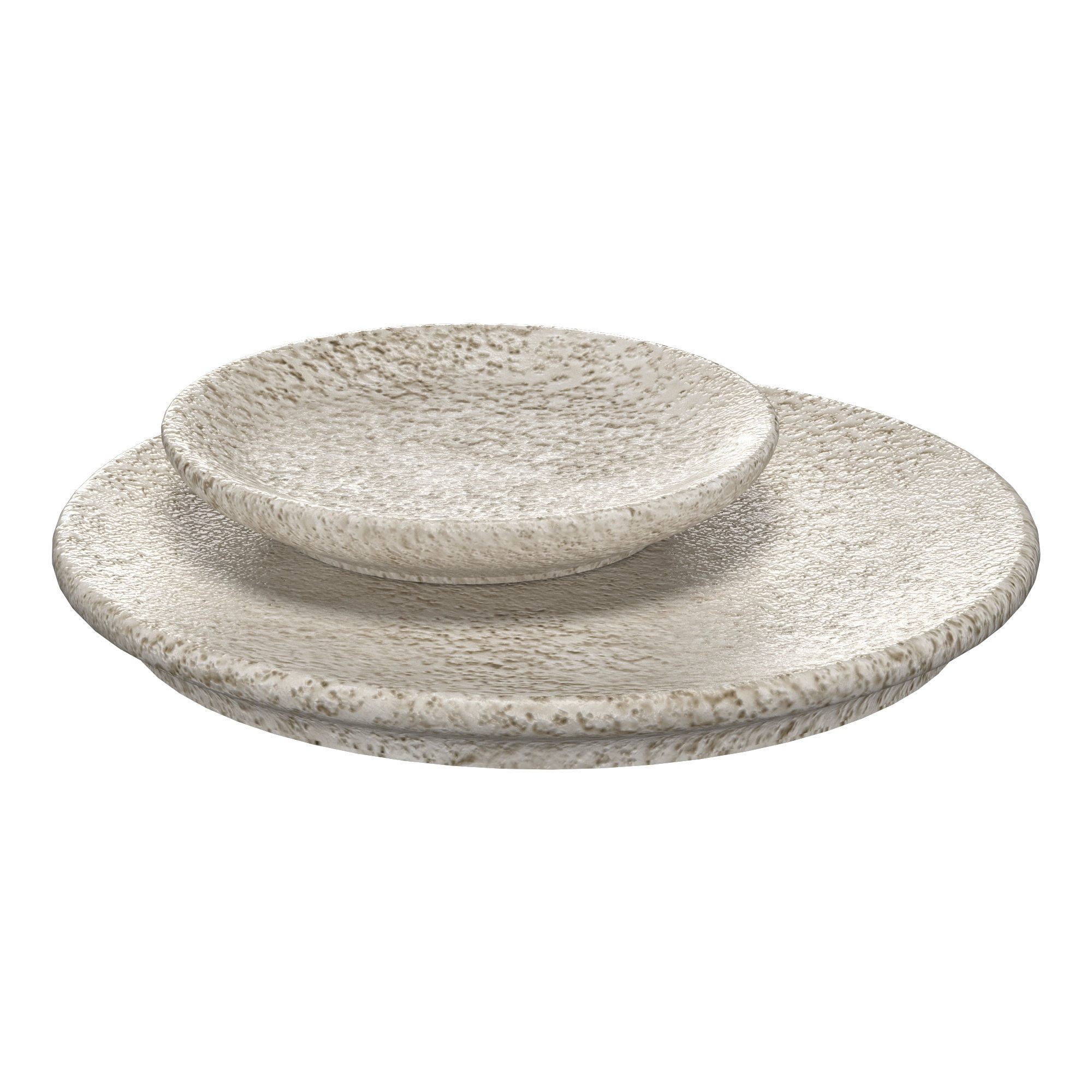 MARLOE MARLOE set of two glazed ceramic plates 3D model_2