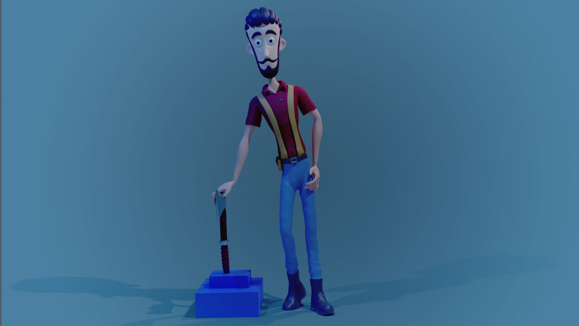 WOODCUTTER 3D model_4