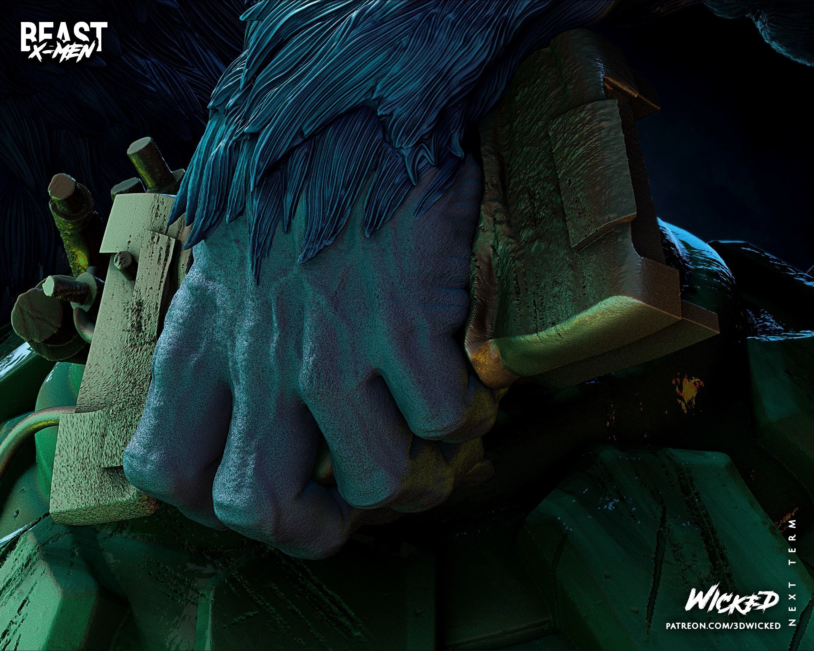 Wicked Marvel Beast Sculpture ready for 3d printing 3D print model_46