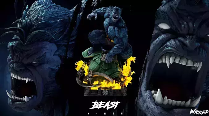Wicked Marvel Beast Sculpture ready for 3d printing 3D print model