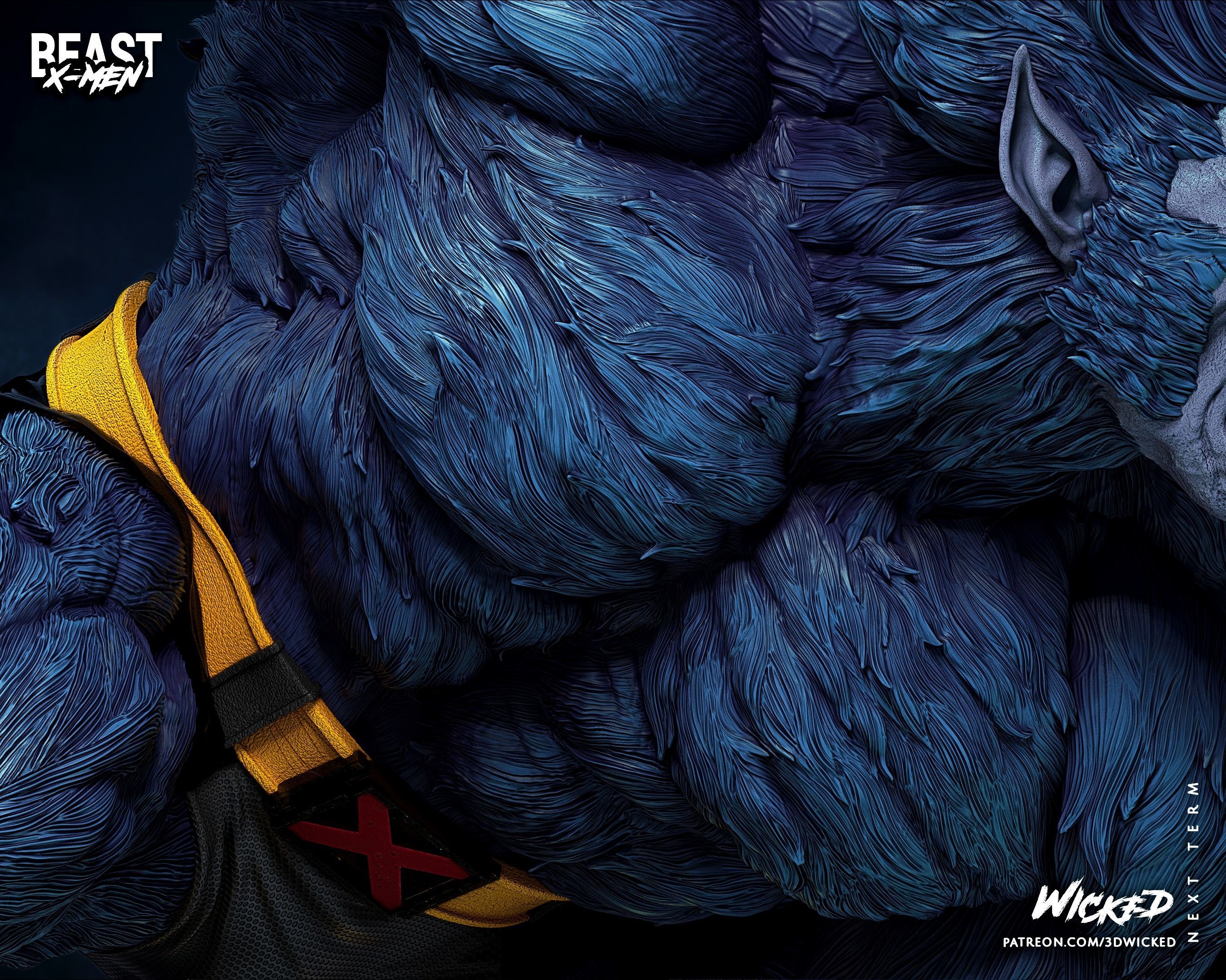 Wicked Marvel Beast Sculpture ready for 3d printing 3D print model_22