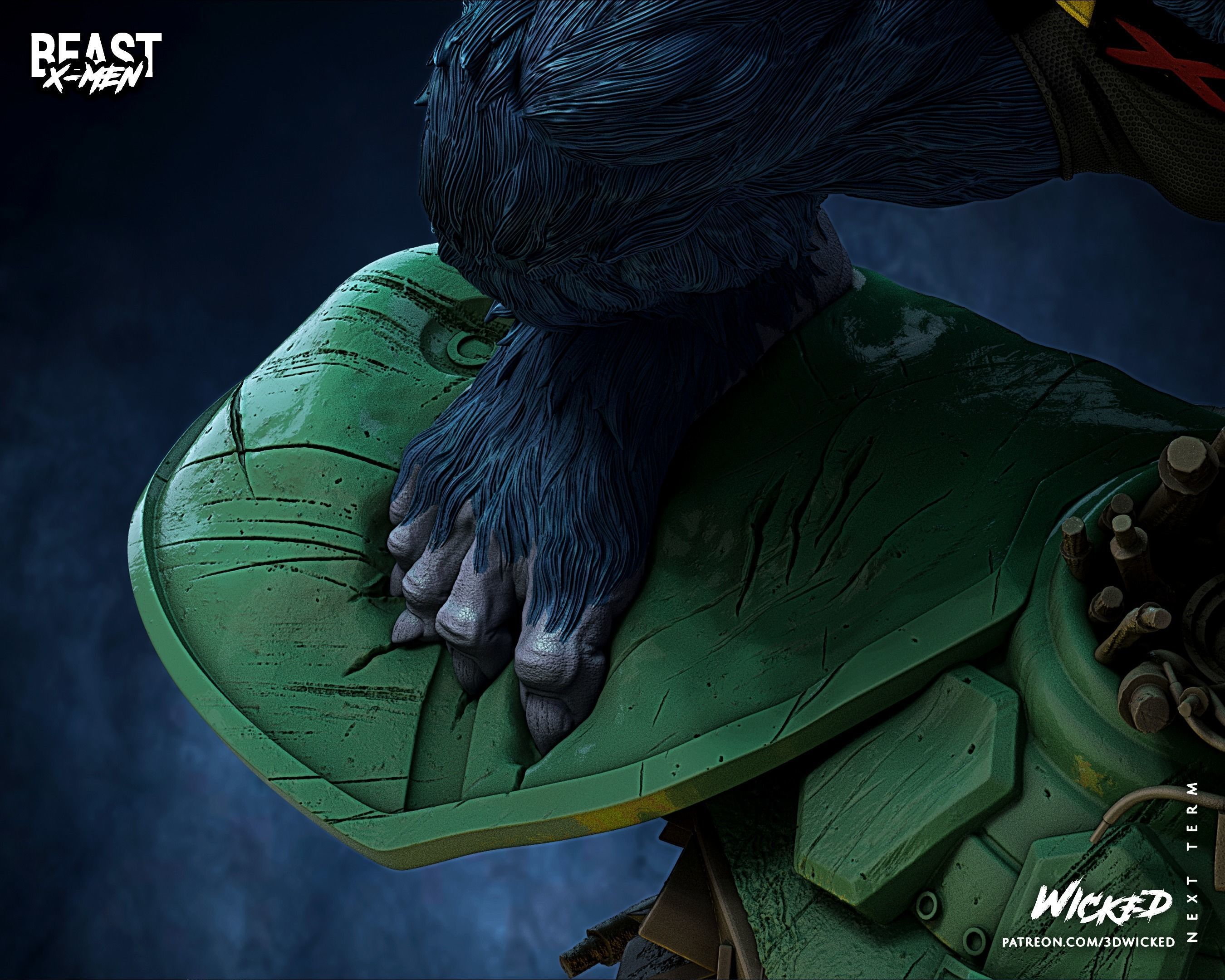 Wicked Marvel Beast Sculpture ready for 3d printing 3D print model_9