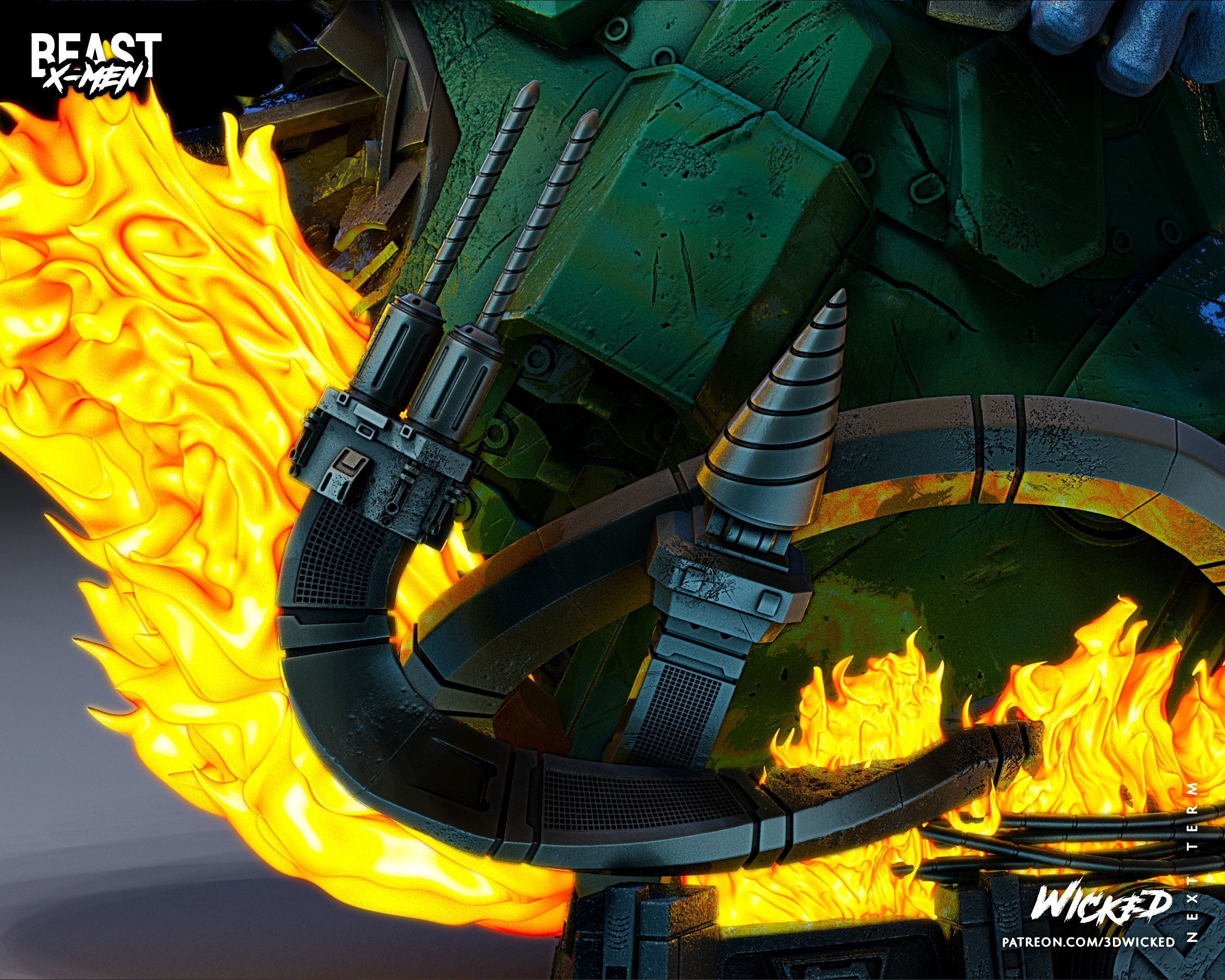 Wicked Marvel Beast Sculpture ready for 3d printing 3D print model_42