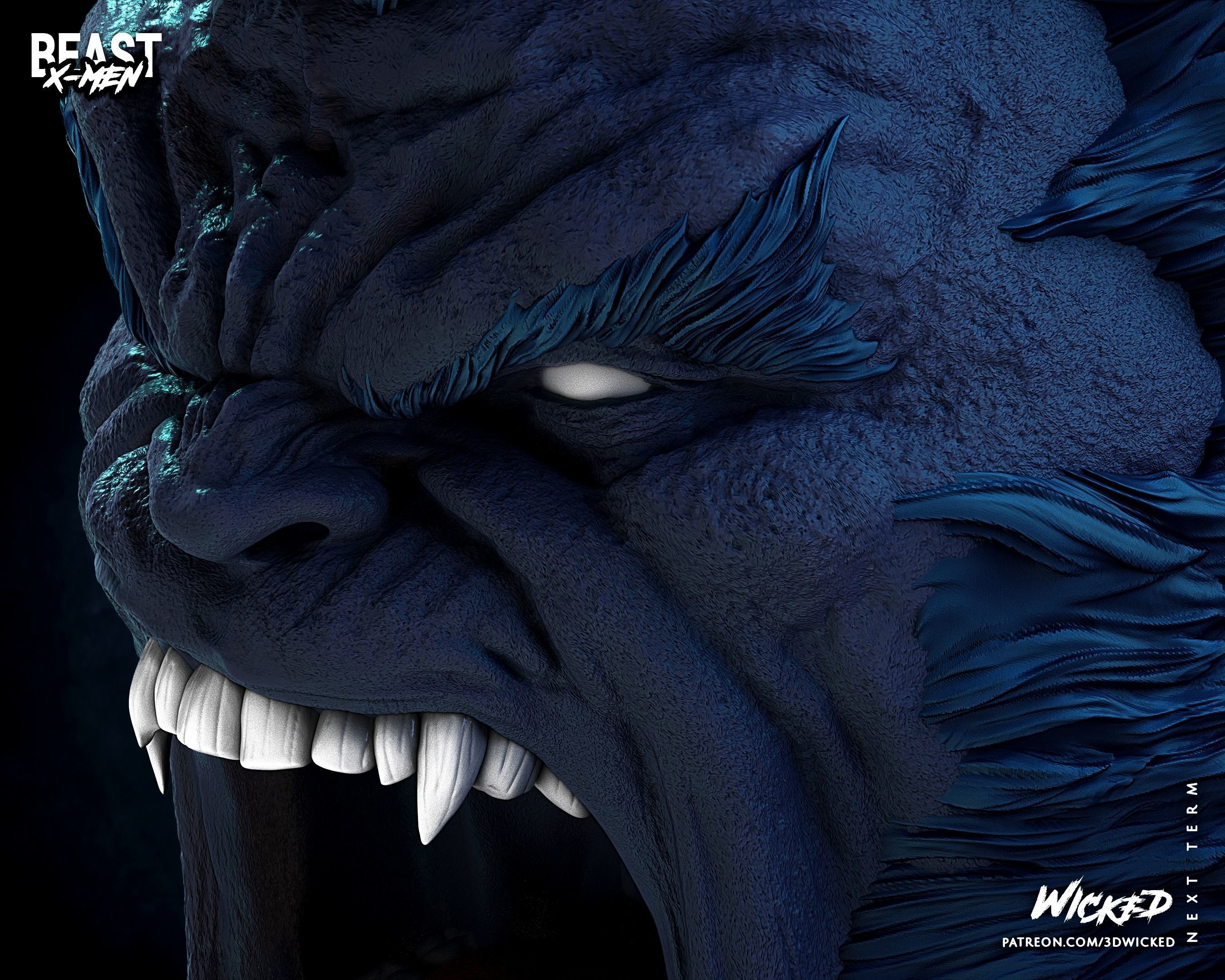 Wicked Marvel Beast Sculpture ready for 3d printing 3D print model_54