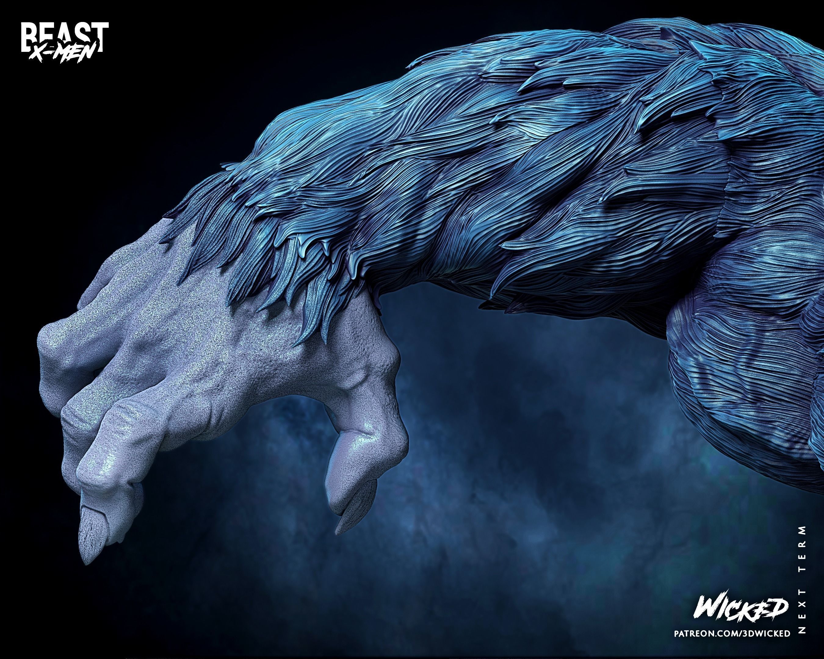 Wicked Marvel Beast Sculpture ready for 3d printing 3D print model_61