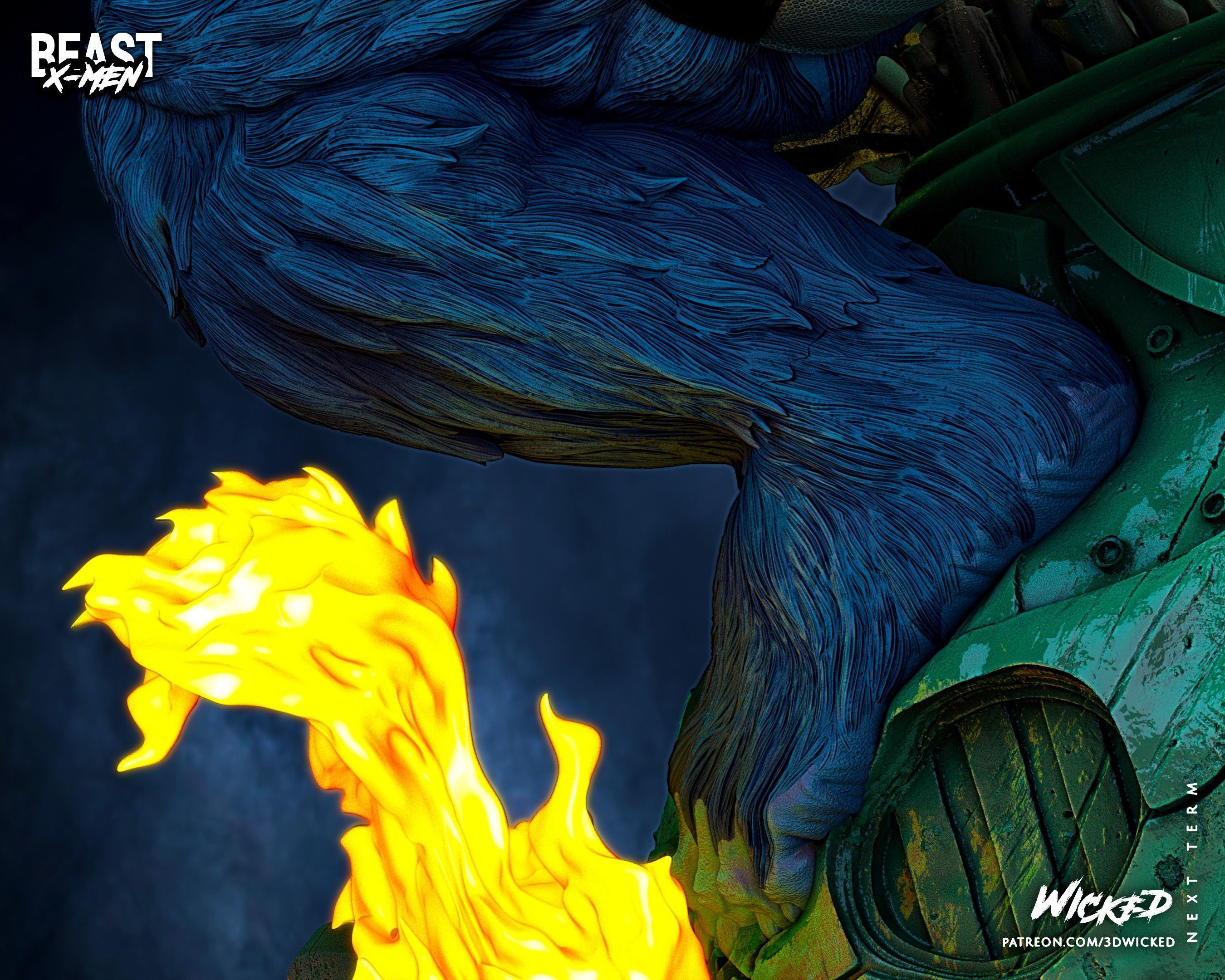 Wicked Marvel Beast Sculpture ready for 3d printing 3D print model_17