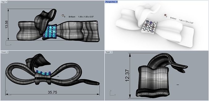 Bow Earring 3D print model