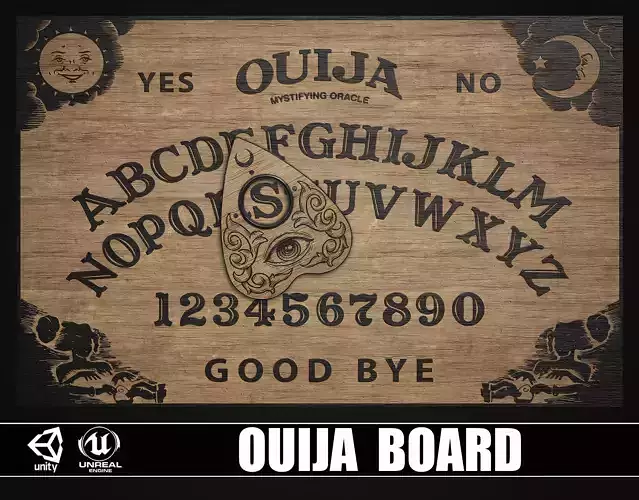 Spirit Board - Ouija Low-poly 3D model
