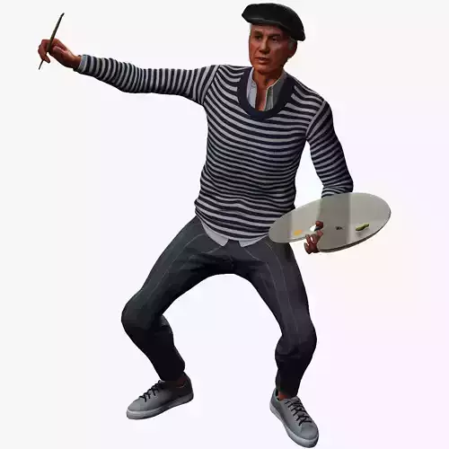 Picasso  High quality character full Rigged and Animated