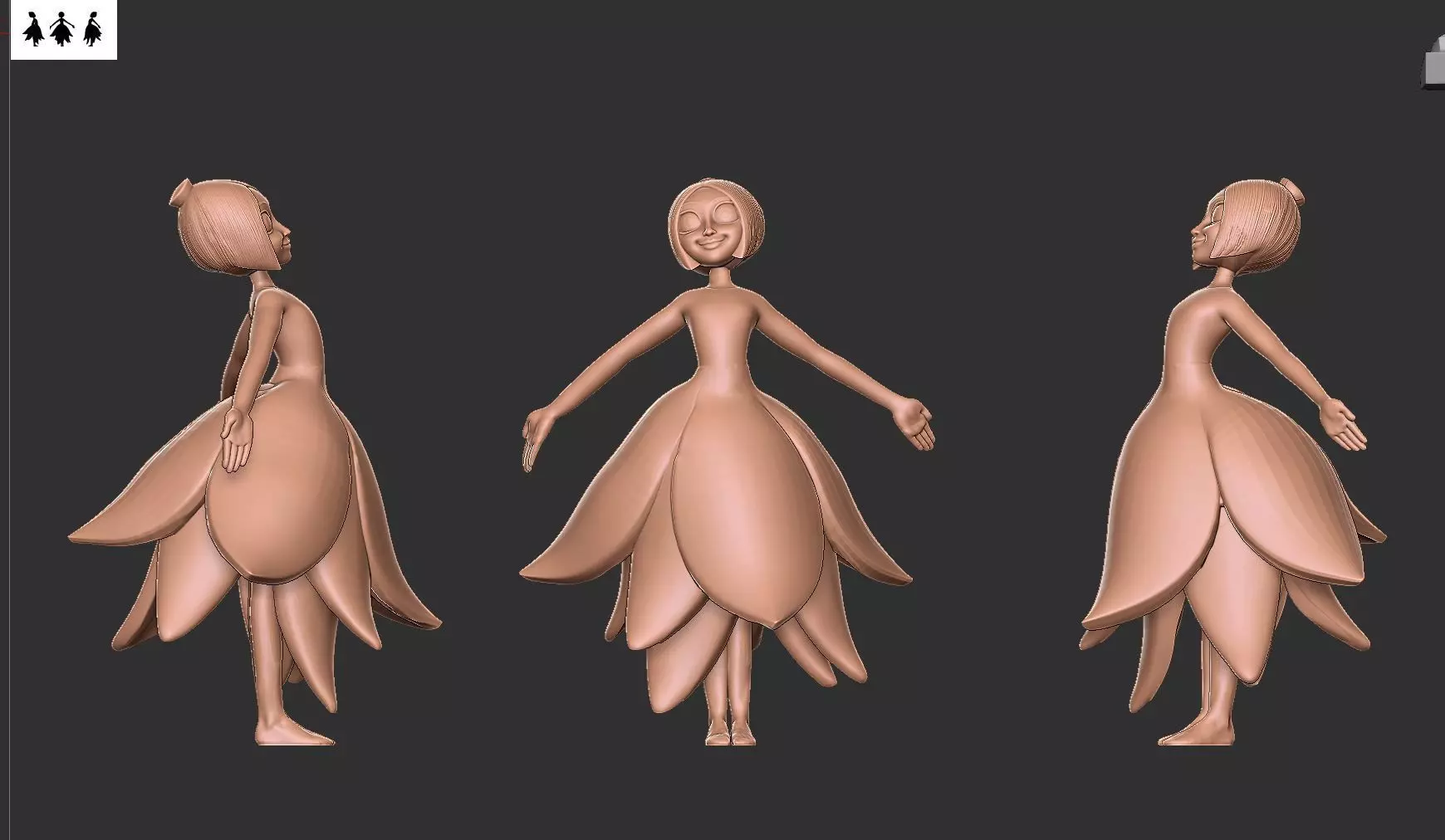 Flying Fairy cartoon  3D print model_0