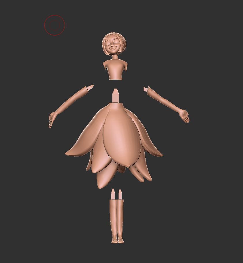 Flying Fairy cartoon  3D print model_1