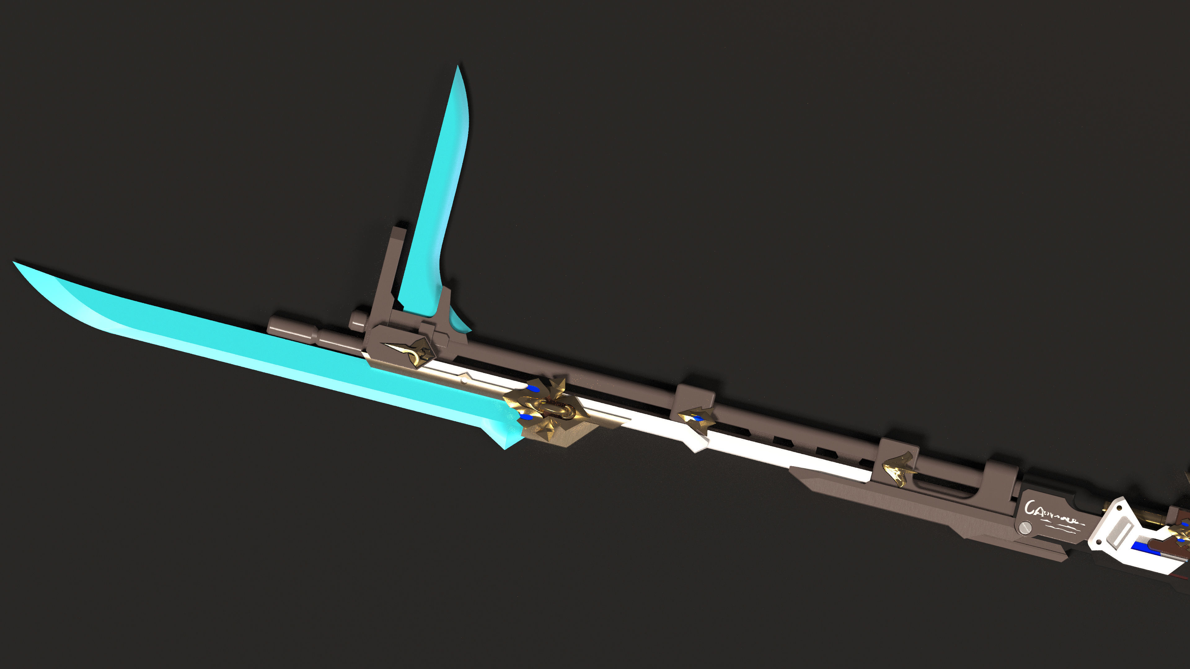 HONKAI IMPACT STAR RAIL - BRONYA RAND WEAPON -3D FILE STL- 3D print model_2