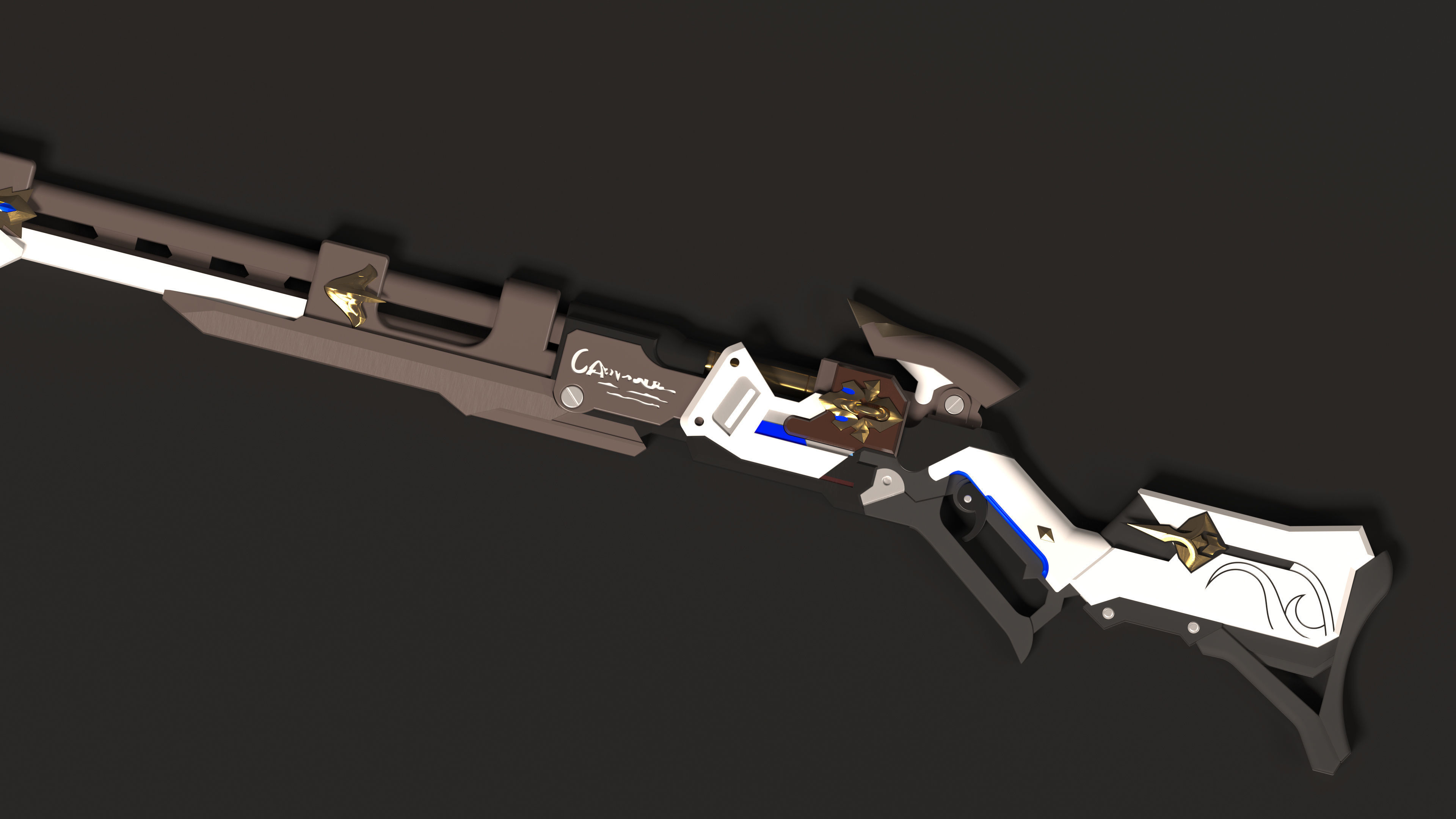 HONKAI IMPACT STAR RAIL - BRONYA RAND WEAPON -3D FILE STL- 3D print model_3
