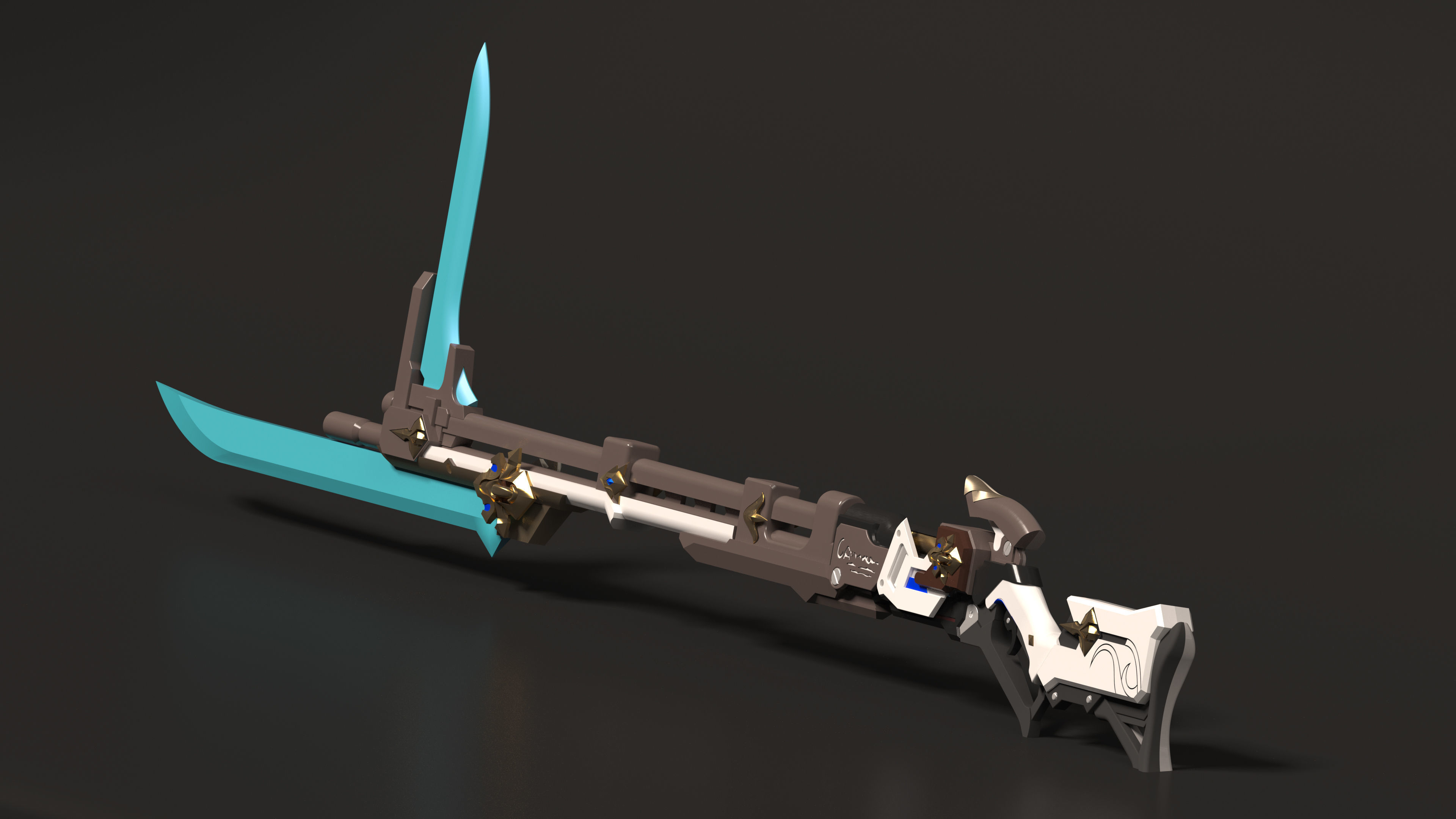 HONKAI IMPACT STAR RAIL - BRONYA RAND WEAPON -3D FILE STL- 3D print model_4